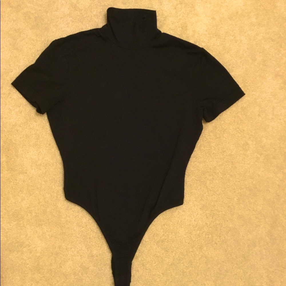 Ann Taylor Bodysuit, black, size M